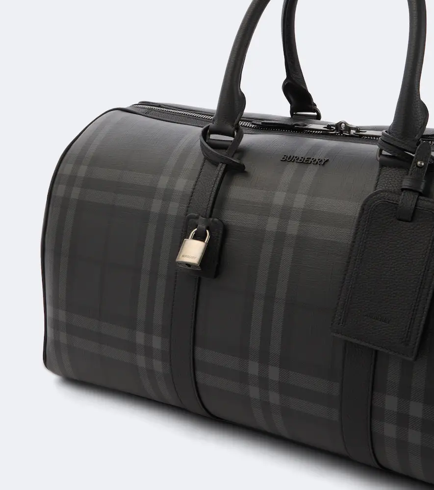 Burberry Check leather-trimmed duffel bag | Thumbnail 2