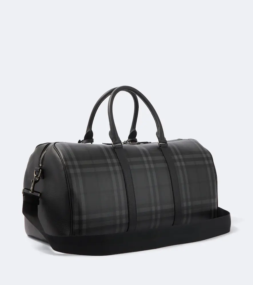Burberry Check leather-trimmed duffel bag | Thumbnail 3