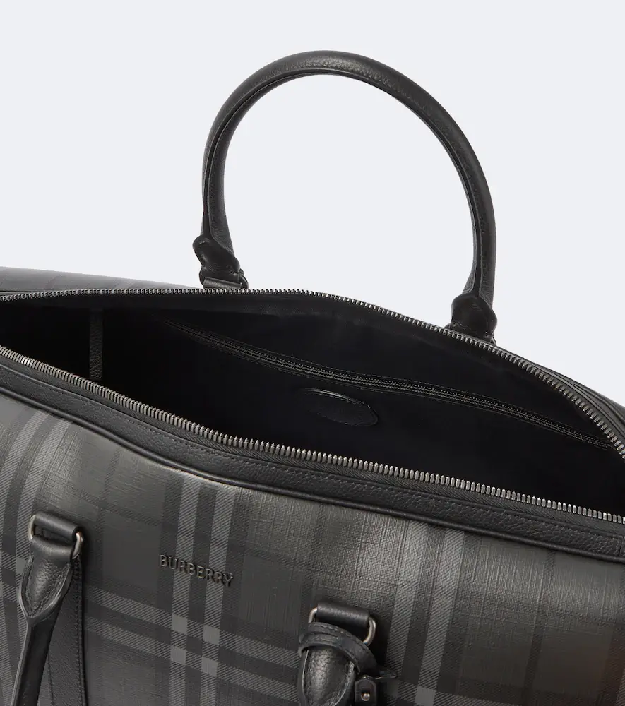 Burberry Check leather-trimmed duffel bag | Thumbnail 4