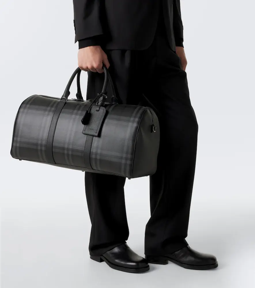 Burberry Check leather-trimmed duffel bag | Thumbnail 7