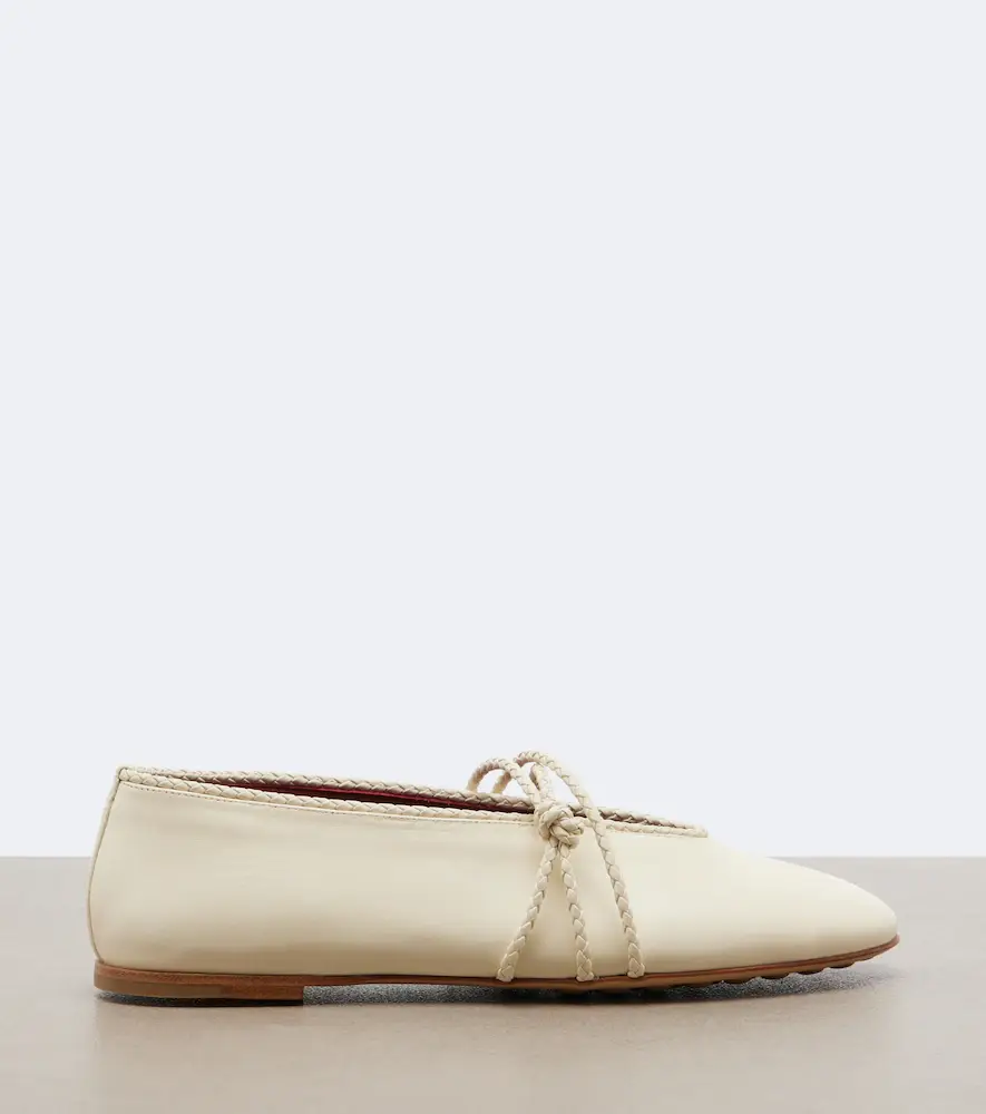 Bottega Veneta Rosa Intrecciato leather Mary Jane flats | Thumbnail 3 Bottega Veneta Rosa Intrecciato leather Mary Jane flats | Thumbnail 3