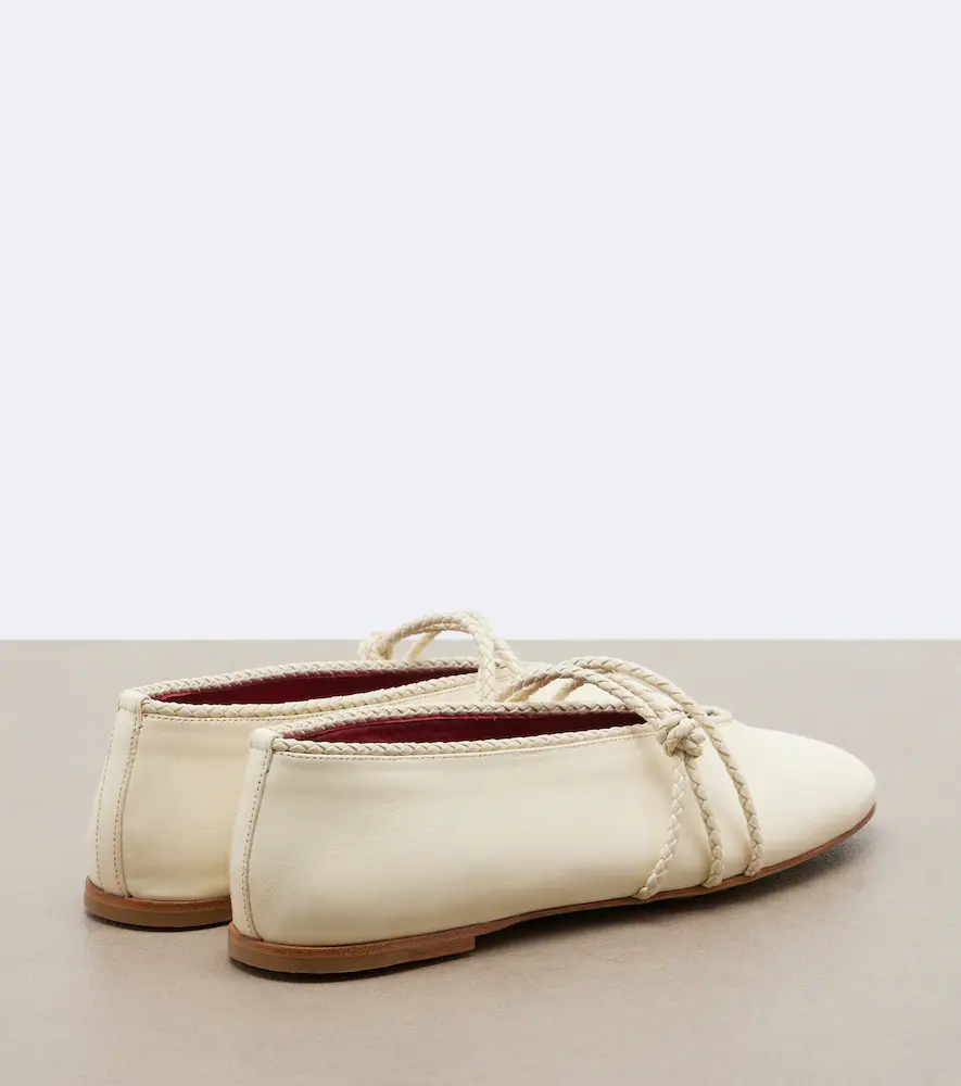 Bottega Veneta Rosa Intrecciato leather Mary Jane flats | Thumbnail 4 Bottega Veneta Rosa Intrecciato leather Mary Jane flats | Thumbnail 4
