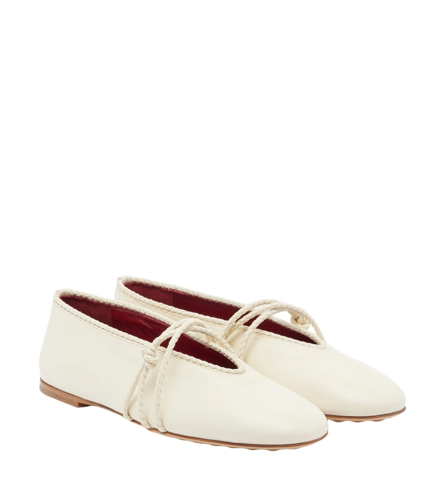 Rosa Intrecciato leather Mary Jane flats Rosa Intrecciato leather Mary Jane flats