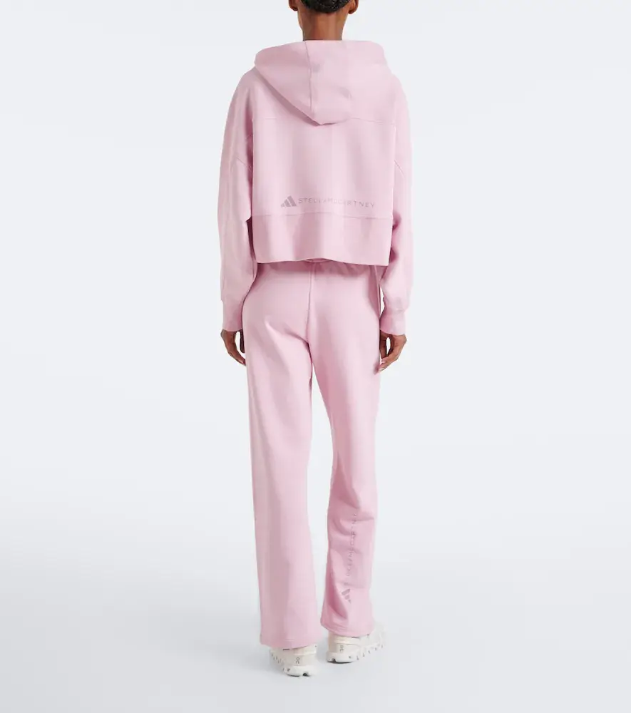 adidas by Stella McCartney Logo cotton-blend jersey hoodie | Thumbnail 3 adidas by Stella McCartney Logo cotton-blend jersey hoodie | Thumbnail 3
