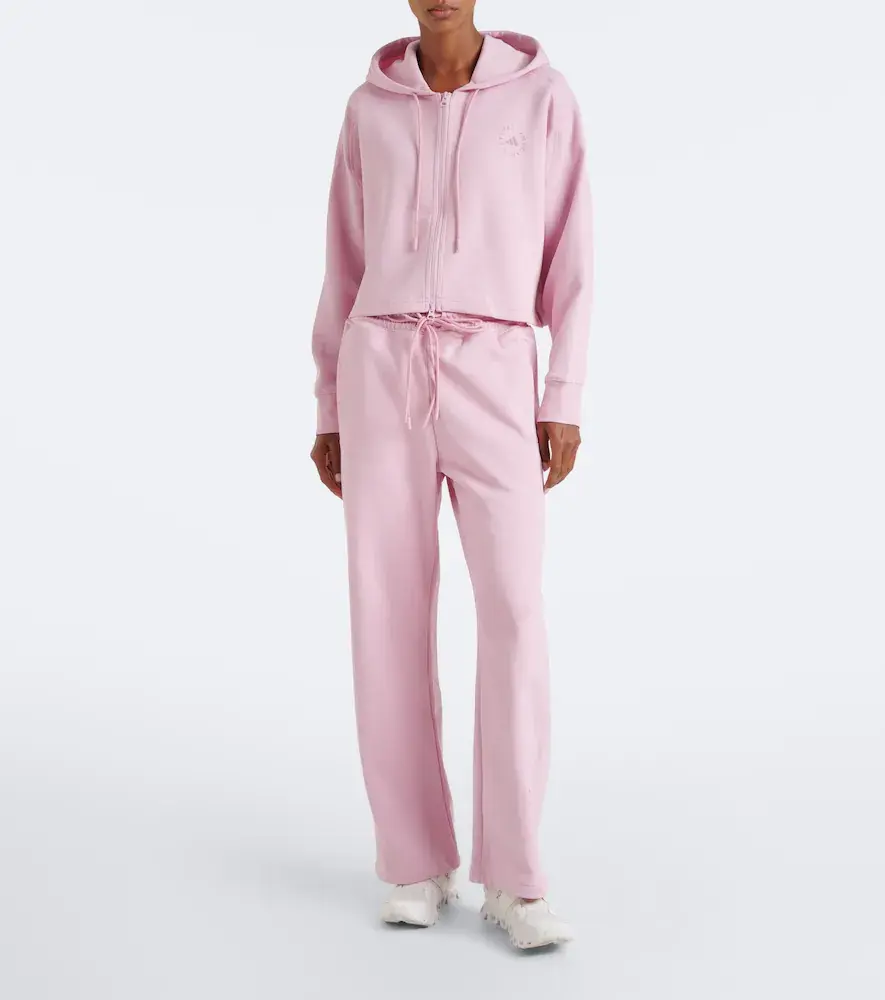 adidas by Stella McCartney Logo cotton-blend jersey hoodie | Thumbnail 7 adidas by Stella McCartney Logo cotton-blend jersey hoodie | Thumbnail 7