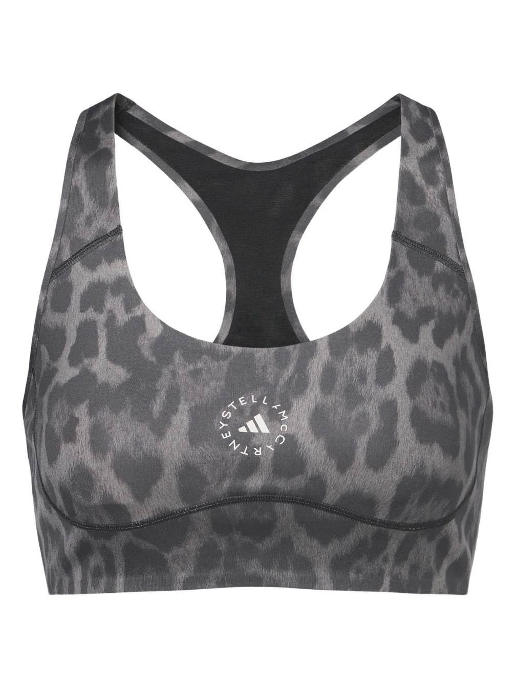 adidas by Stella McCartney Logo leopard-print sports bra