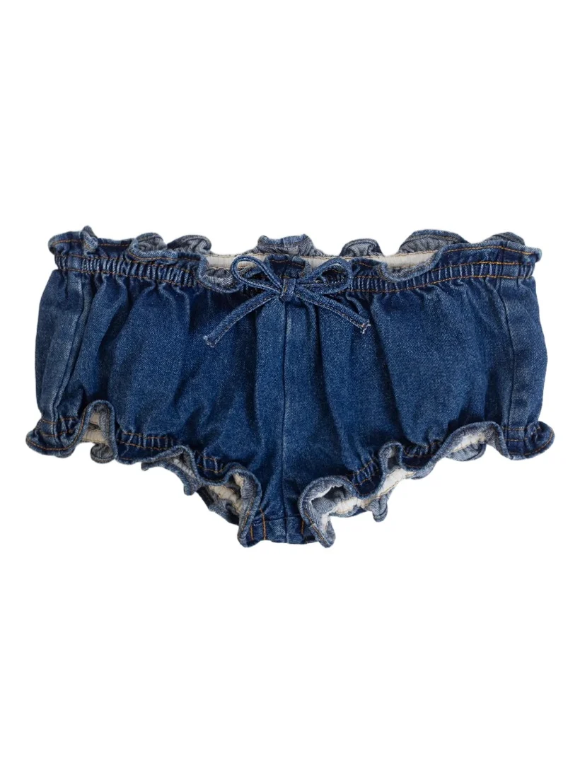 The Eli bloomers in blue denim The Eli bloomers in blue denim