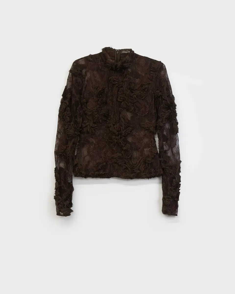 Aknvas The Freja top in dark brown lace | Thumbnail 2 Aknvas The Freja top in dark brown lace | Thumbnail 2