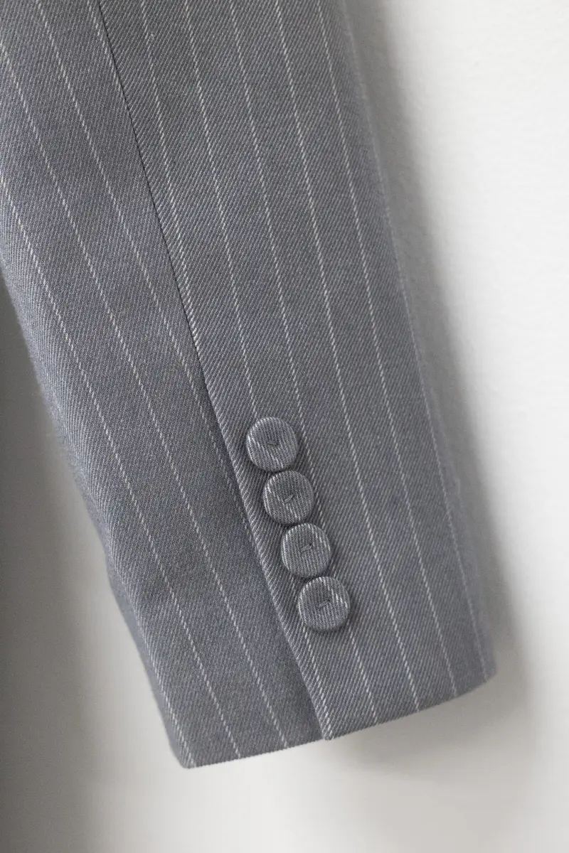 Aknvas The Zoe blazer dress in grey pinstripe | Thumbnail 4