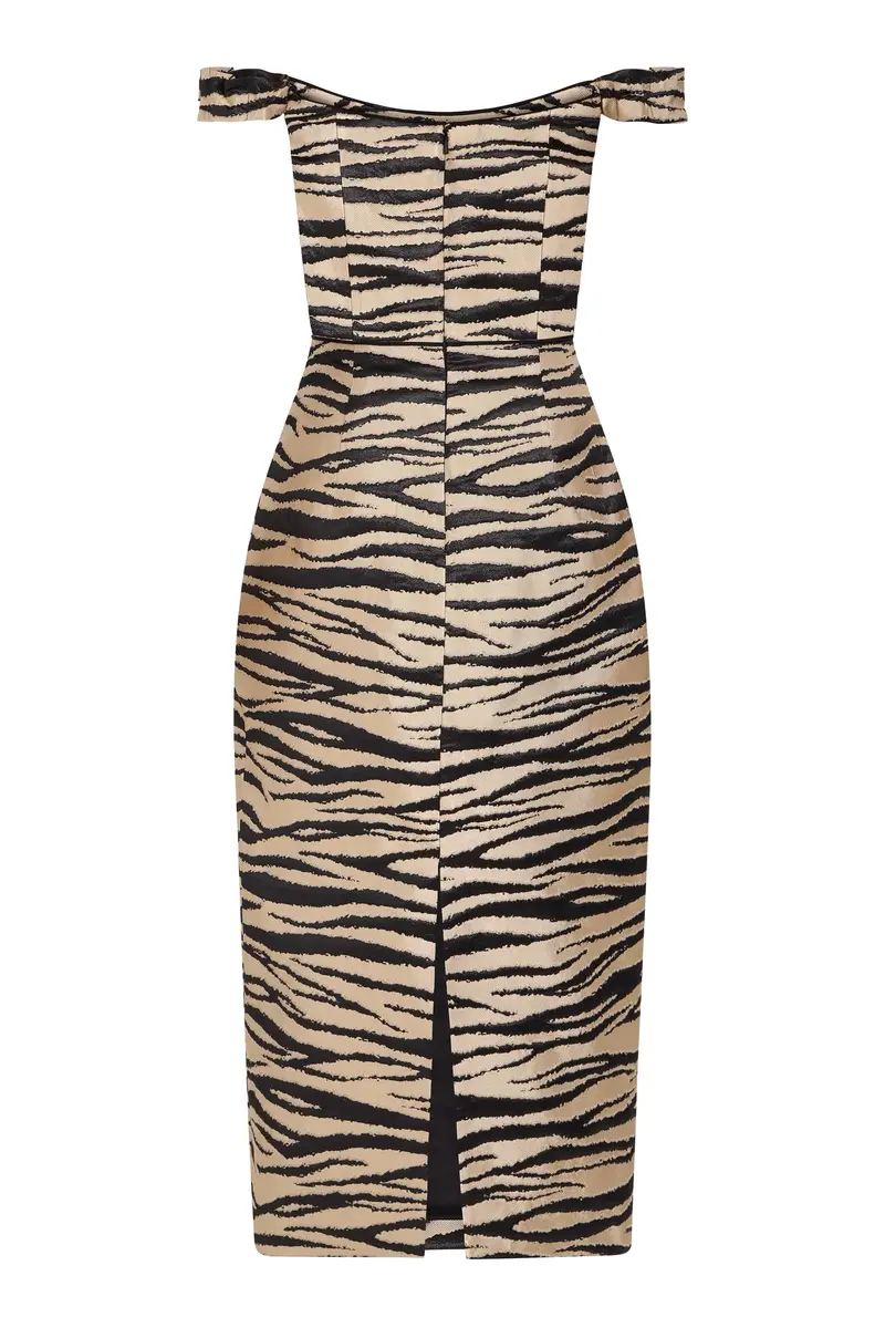 Markarian Amina Zebra-Striped Midi Dress | Thumbnail 5 Markarian Amina Zebra-Striped Midi Dress | Thumbnail 5