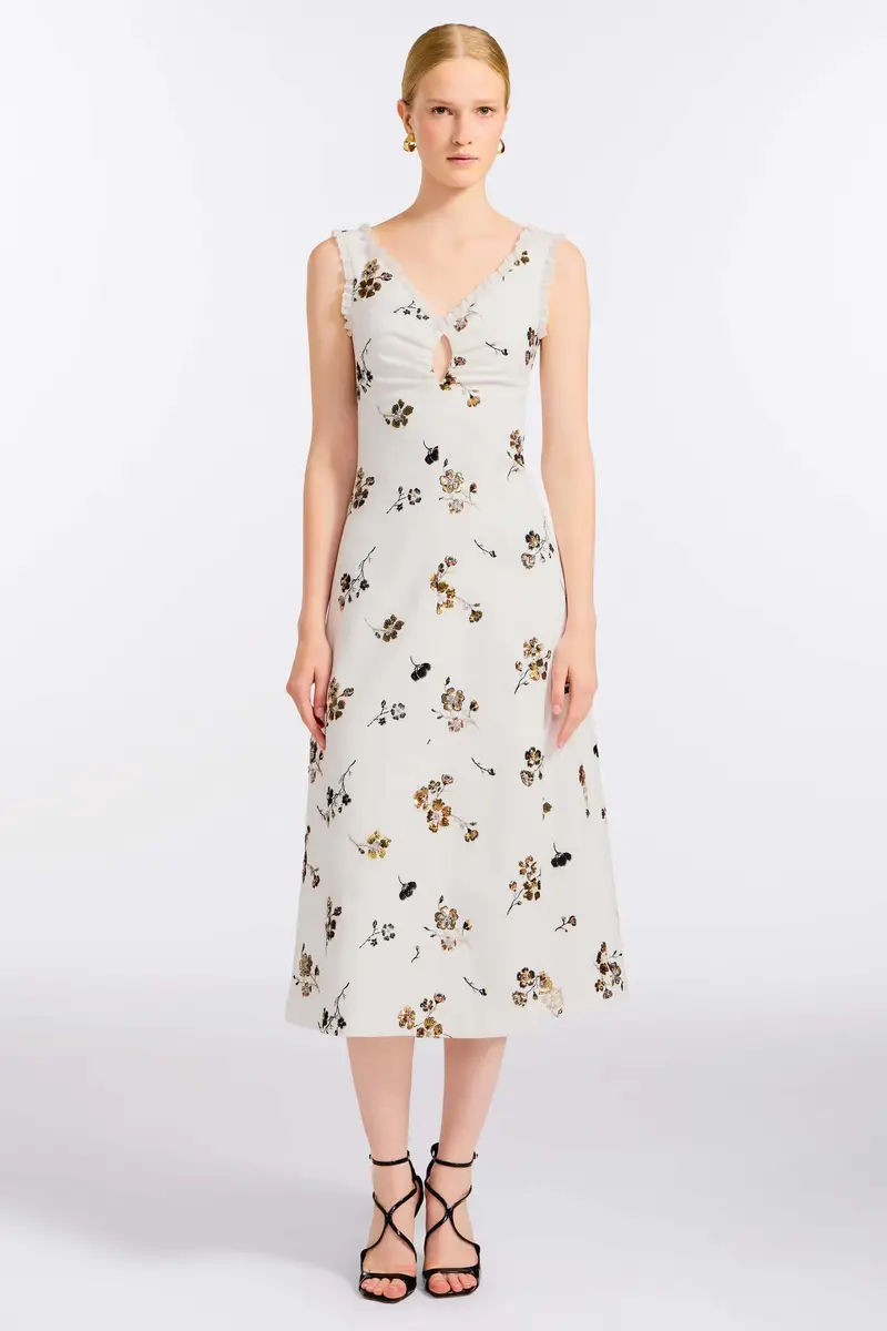 Markarian Coquette Sequined Cotton Midi Dress | Thumbnail 2 Markarian Coquette Sequined Cotton Midi Dress | Thumbnail 2