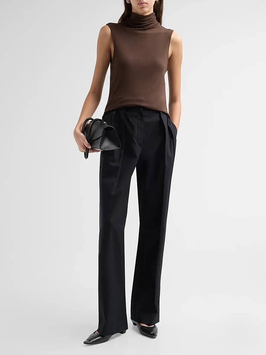 Vince Women's Sleeveless Turtleneck Top | Thumbnail 2 Vince Women's Sleeveless Turtleneck Top | Thumbnail 2