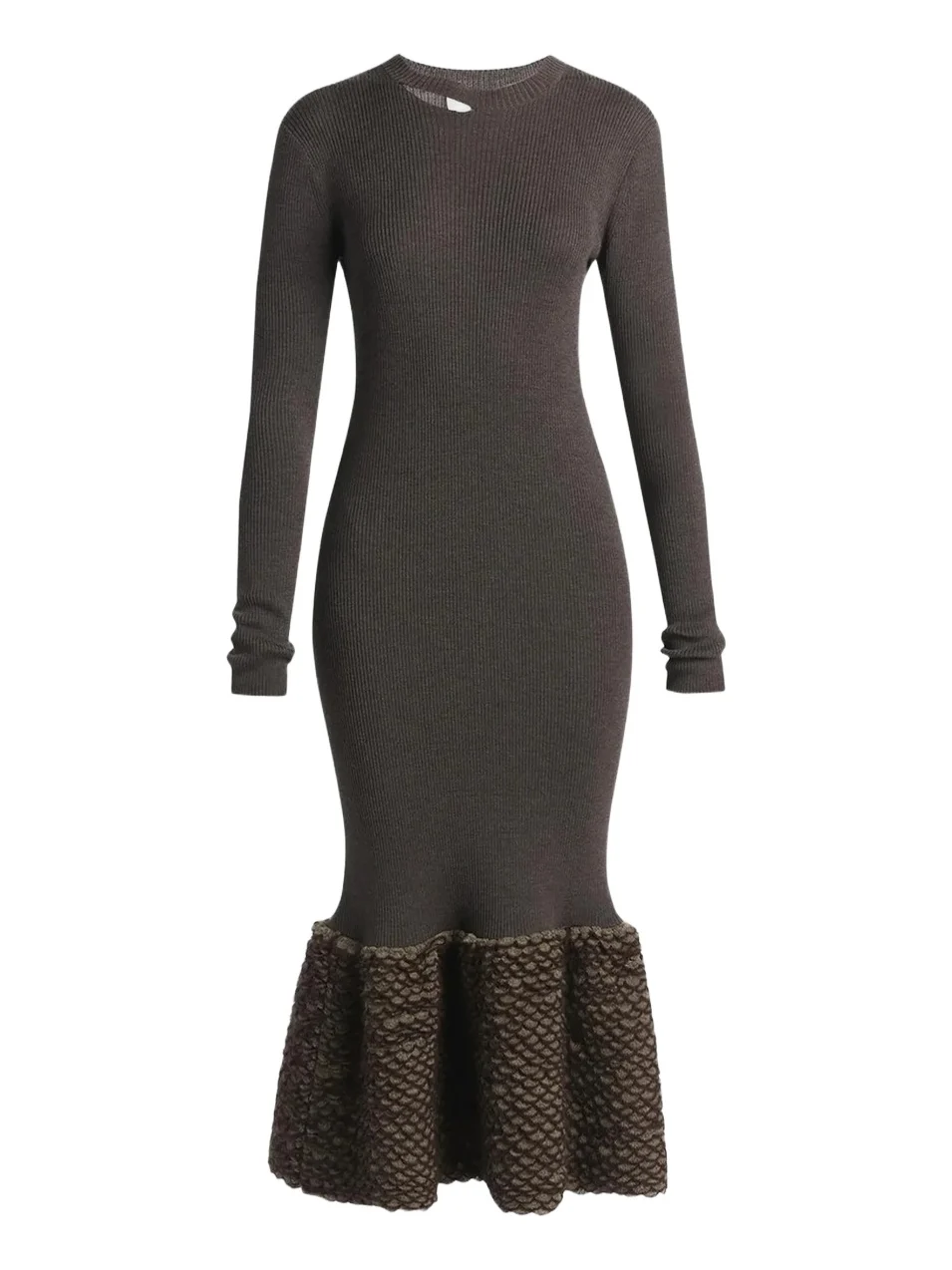 Women's Wool-Knit Feathers Midi Dress Women's Wool-Knit Feathers Midi Dress