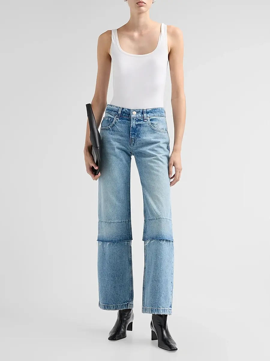 Hudson Jeans Women's Rylee Wide-Leg Layered Jeans | Thumbnail 2 Hudson Jeans Women's Rylee Wide-Leg Layered Jeans | Thumbnail 2