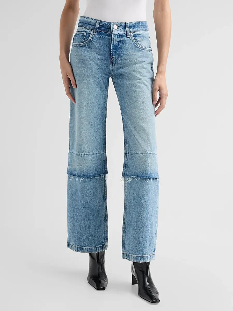 Hudson Jeans Women's Rylee Wide-Leg Layered Jeans | Thumbnail 4 Hudson Jeans Women's Rylee Wide-Leg Layered Jeans | Thumbnail 4