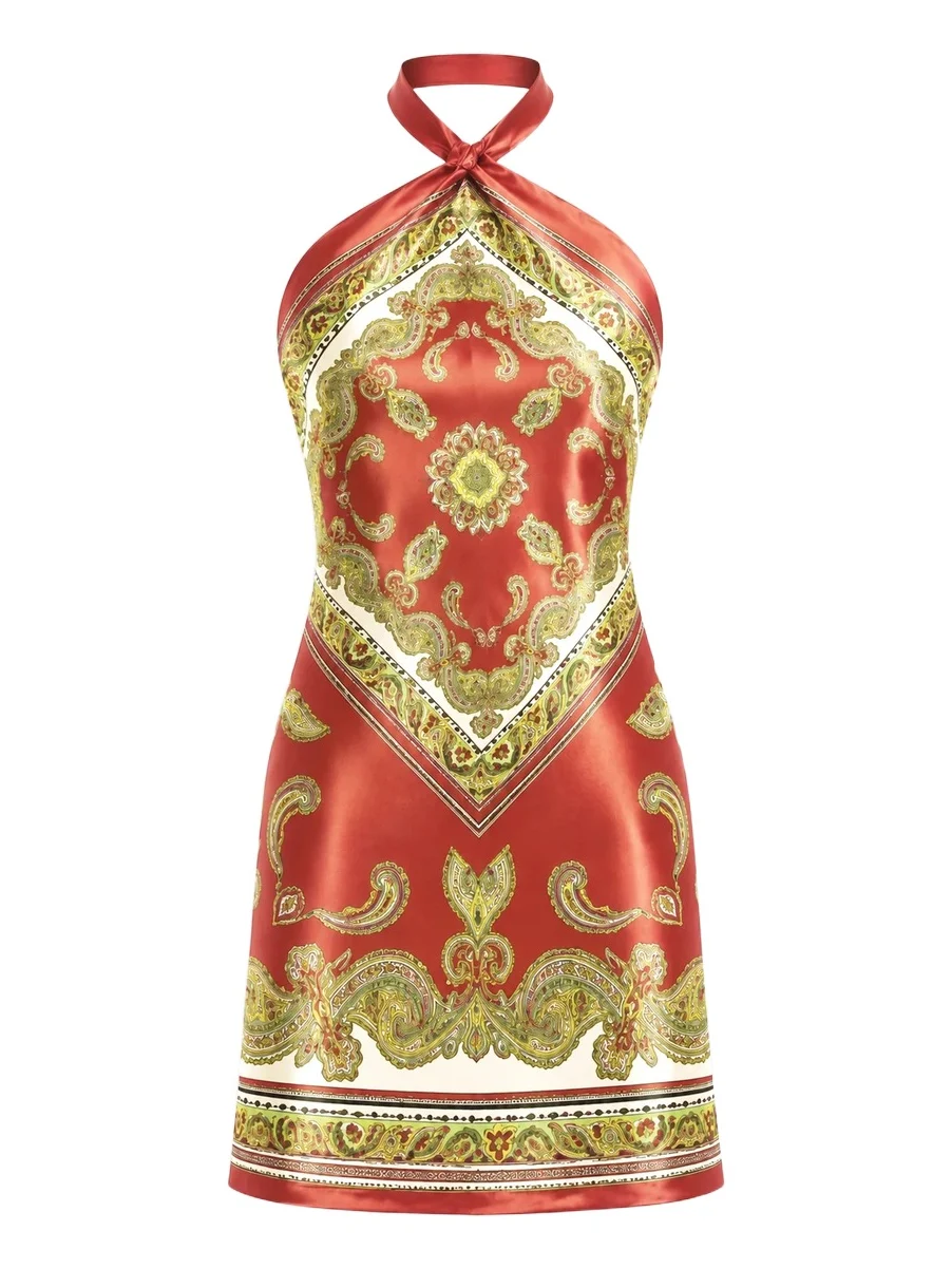 Women's Adelaide Silk Halter Mini Dress Women's Adelaide Silk Halter Mini Dress