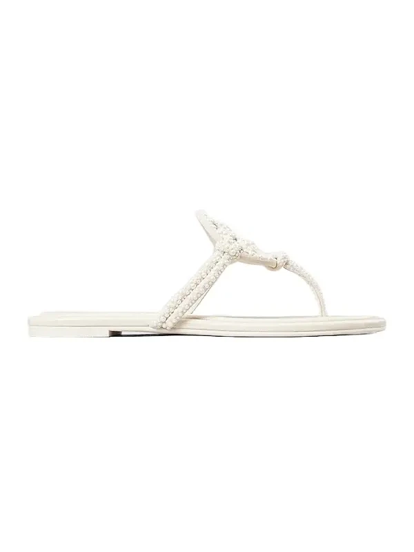 Women's Miller Imitation Pearl-Embellished Knotted Suede Sandals Women's Miller Imitation Pearl-Embellished Knotted Suede Sandals