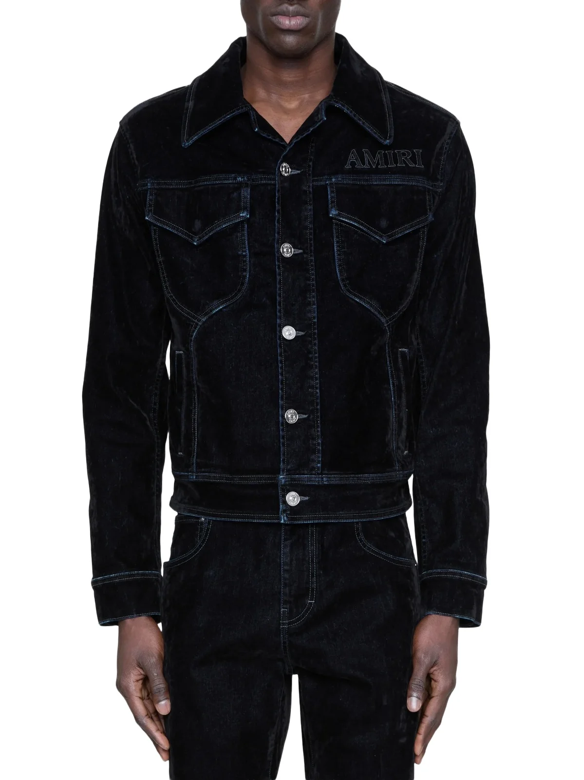 Men's Vintage-Cut Flock Denim Jacket Men's Vintage-Cut Flock Denim Jacket