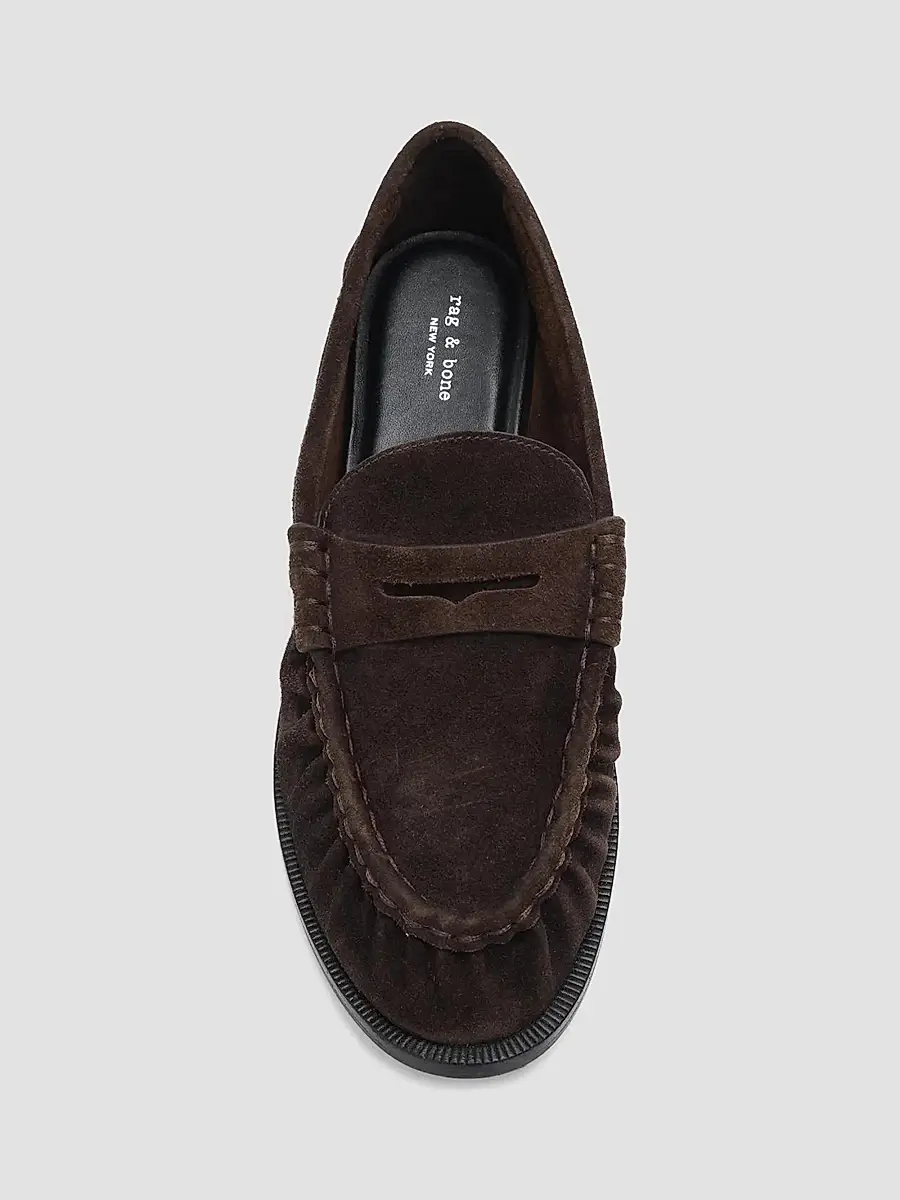 rag & bone Women's Lexi Suede Penny Loafers | Thumbnail 3 rag & bone Women's Lexi Suede Penny Loafers | Thumbnail 3