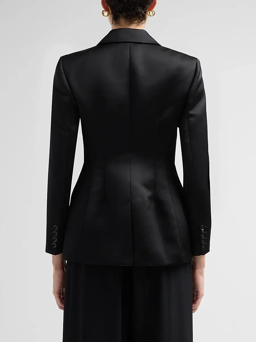 Ulla Johnson Women's Soline Satin Blazer | Thumbnail 3 Ulla Johnson Women's Soline Satin Blazer | Thumbnail 3