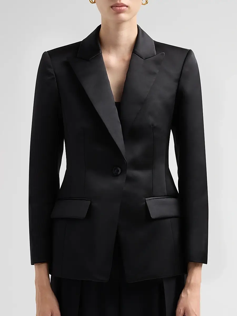 Ulla Johnson Women's Soline Satin Blazer | Thumbnail 5 Ulla Johnson Women's Soline Satin Blazer | Thumbnail 5