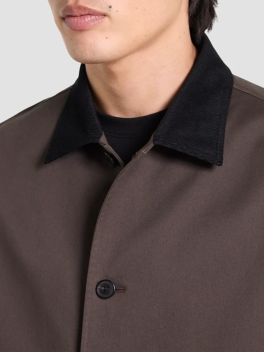 Theory Men's Corduroy-Collar Cotton Twill Jacket | Thumbnail 5 Theory Men's Corduroy-Collar Cotton Twill Jacket | Thumbnail 5
