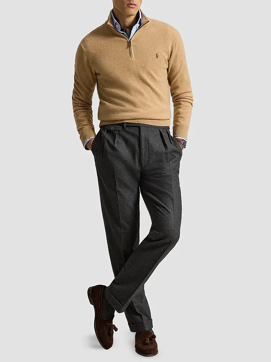 Polo Ralph Lauren Men's Cashmere Quarter-Zip Sweater | Thumbnail 2 Polo Ralph Lauren Men's Cashmere Quarter-Zip Sweater | Thumbnail 2