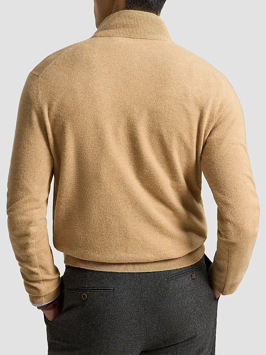 Polo Ralph Lauren Men's Cashmere Quarter-Zip Sweater | Thumbnail 3 Polo Ralph Lauren Men's Cashmere Quarter-Zip Sweater | Thumbnail 3