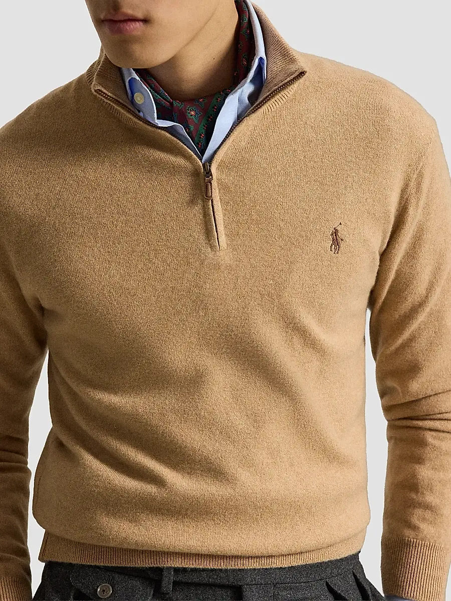 Polo Ralph Lauren Men's Cashmere Quarter-Zip Sweater | Thumbnail 5 Polo Ralph Lauren Men's Cashmere Quarter-Zip Sweater | Thumbnail 5