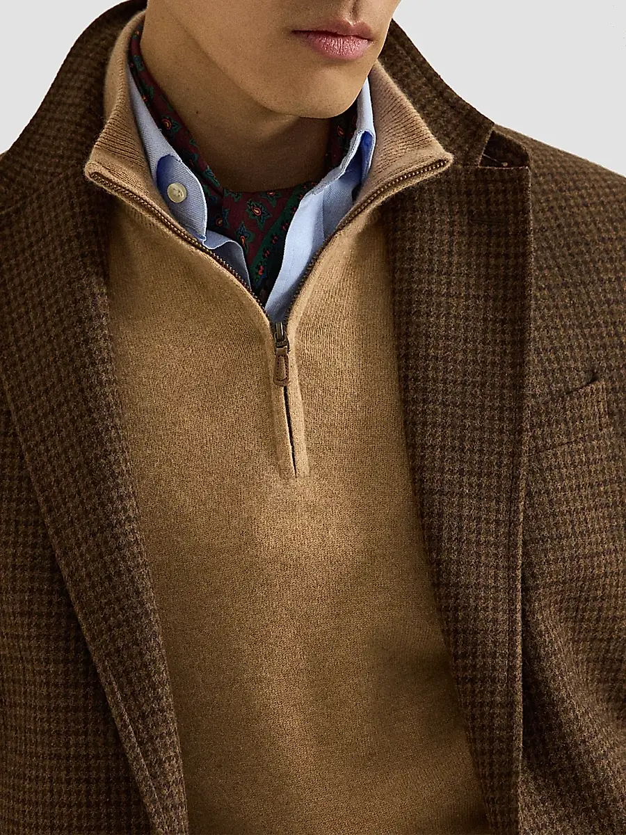 Polo Ralph Lauren Men's Cashmere Quarter-Zip Sweater | Thumbnail 6 Polo Ralph Lauren Men's Cashmere Quarter-Zip Sweater | Thumbnail 6