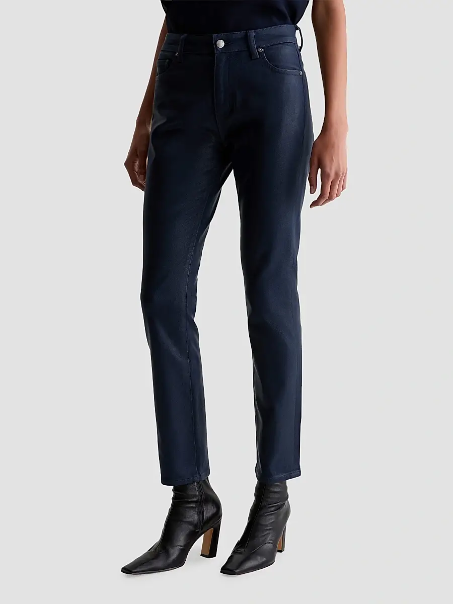 AG Jeans Women's Mari Leatherette Mid-Rise Slim-Straight Jeans | Thumbnail 3 AG Jeans Women's Mari Leatherette Mid-Rise Slim-Straight Jeans | Thumbnail 3
