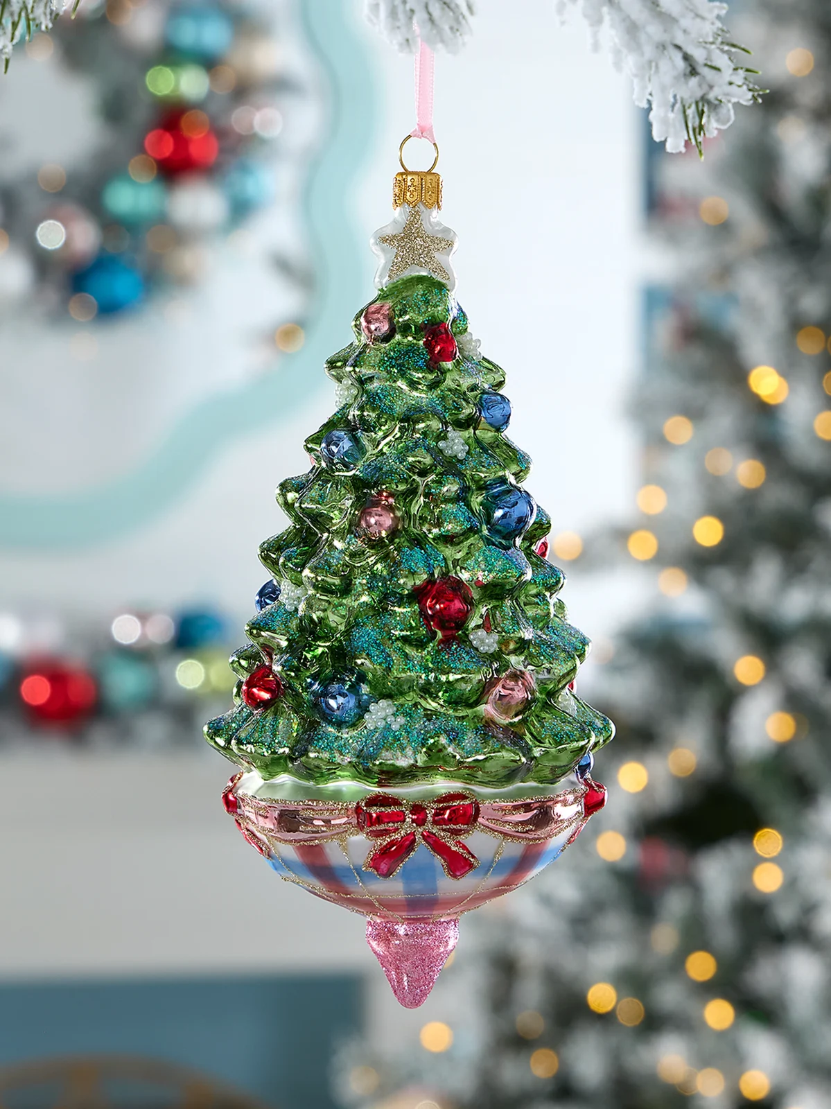 Exclusively Ours Christmas Tree Glass Ornament