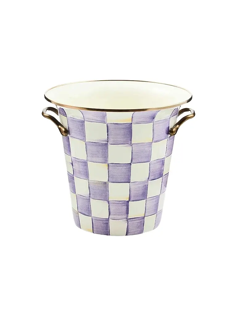 MacKenzie-Childs Violet Check Wine Cooler