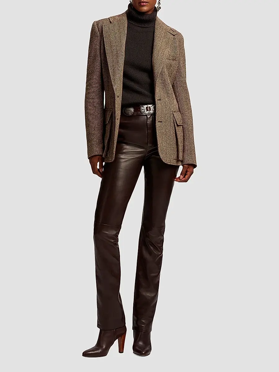 Ralph Lauren Collection Women's Banbury Leather Pants | Thumbnail 2 Ralph Lauren Collection Women's Banbury Leather Pants | Thumbnail 2