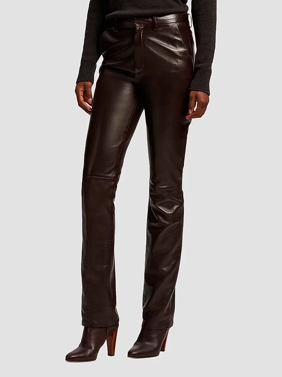 Ralph Lauren Collection Women's Banbury Leather Pants | Thumbnail 4 Ralph Lauren Collection Women's Banbury Leather Pants | Thumbnail 4
