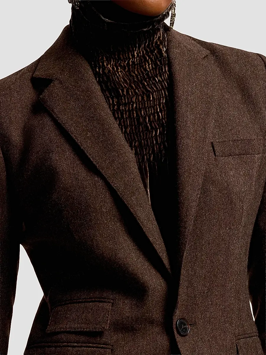 Ralph Lauren Collection Women's Parker Herringbone Wool-Blend Jacket | Thumbnail 7 Ralph Lauren Collection Women's Parker Herringbone Wool-Blend Jacket | Thumbnail 7