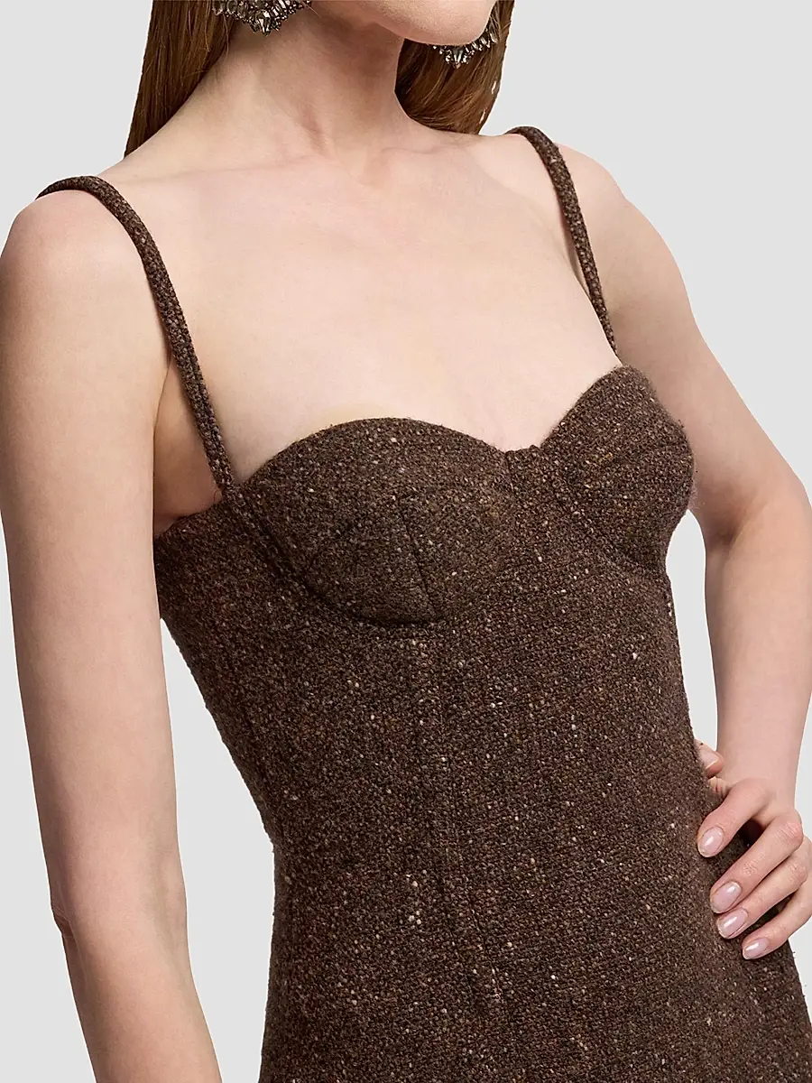 Ralph Lauren Collection Women's Jocey Wool-Blend Donegal Tweed Day Dress | Thumbnail 6