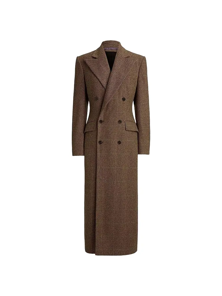 Ralph Lauren Collection Women's Affton Houndstooth Cashmere-Wool Overcoat