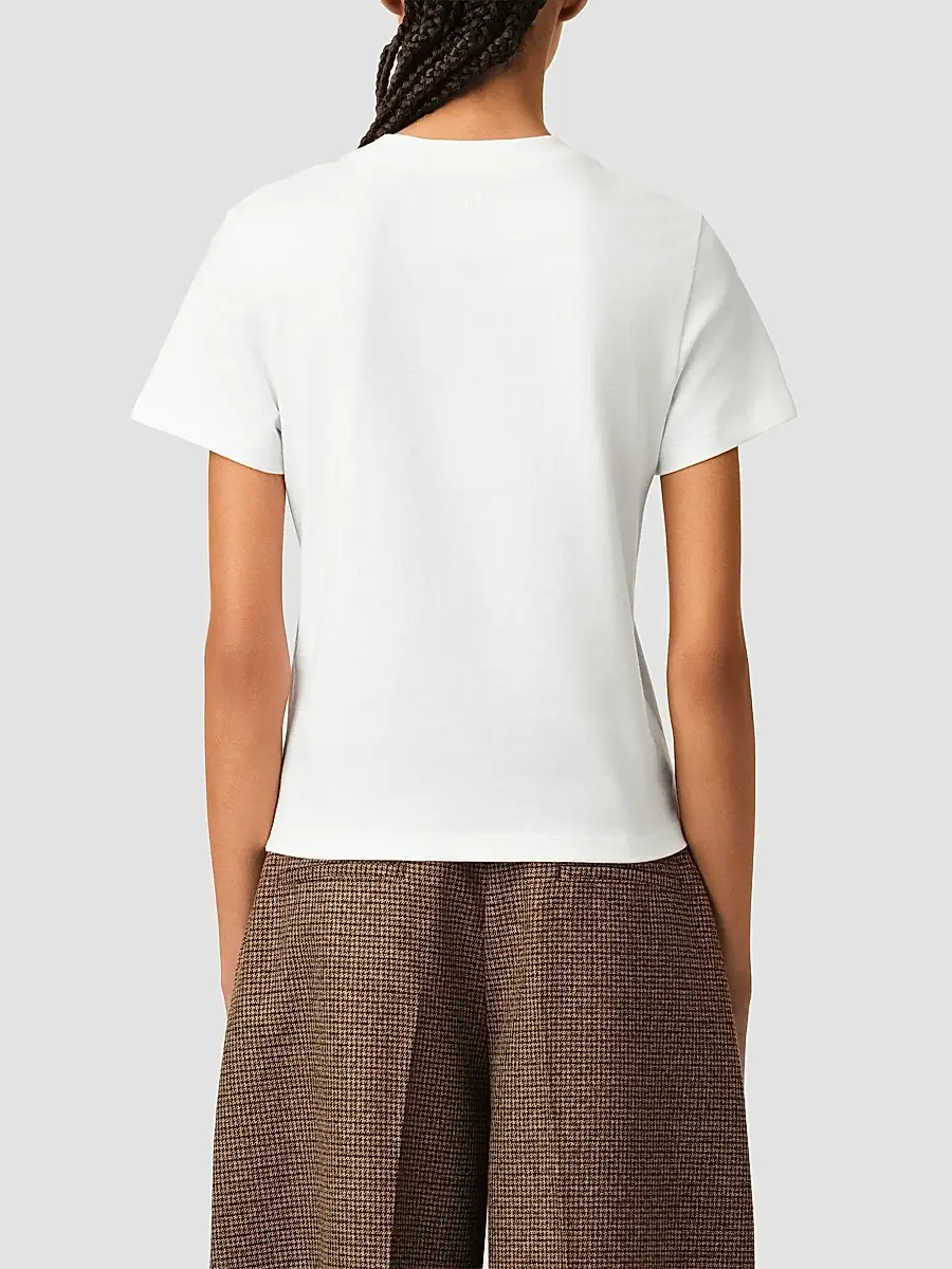 AMI PARIS Women's Logo Cotton T-Shirt | Thumbnail 4 AMI PARIS Women's Logo Cotton T-Shirt | Thumbnail 4