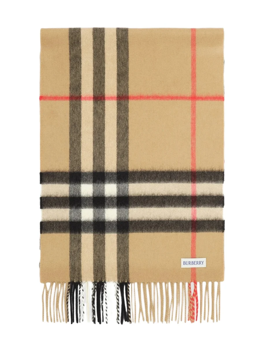 Women's Embellished Check Cashmere Scarf