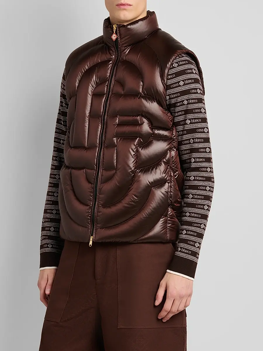 Casablanca Men's Quilted Nylon Puffer Vest | Thumbnail 4 Casablanca Men's Quilted Nylon Puffer Vest | Thumbnail 4