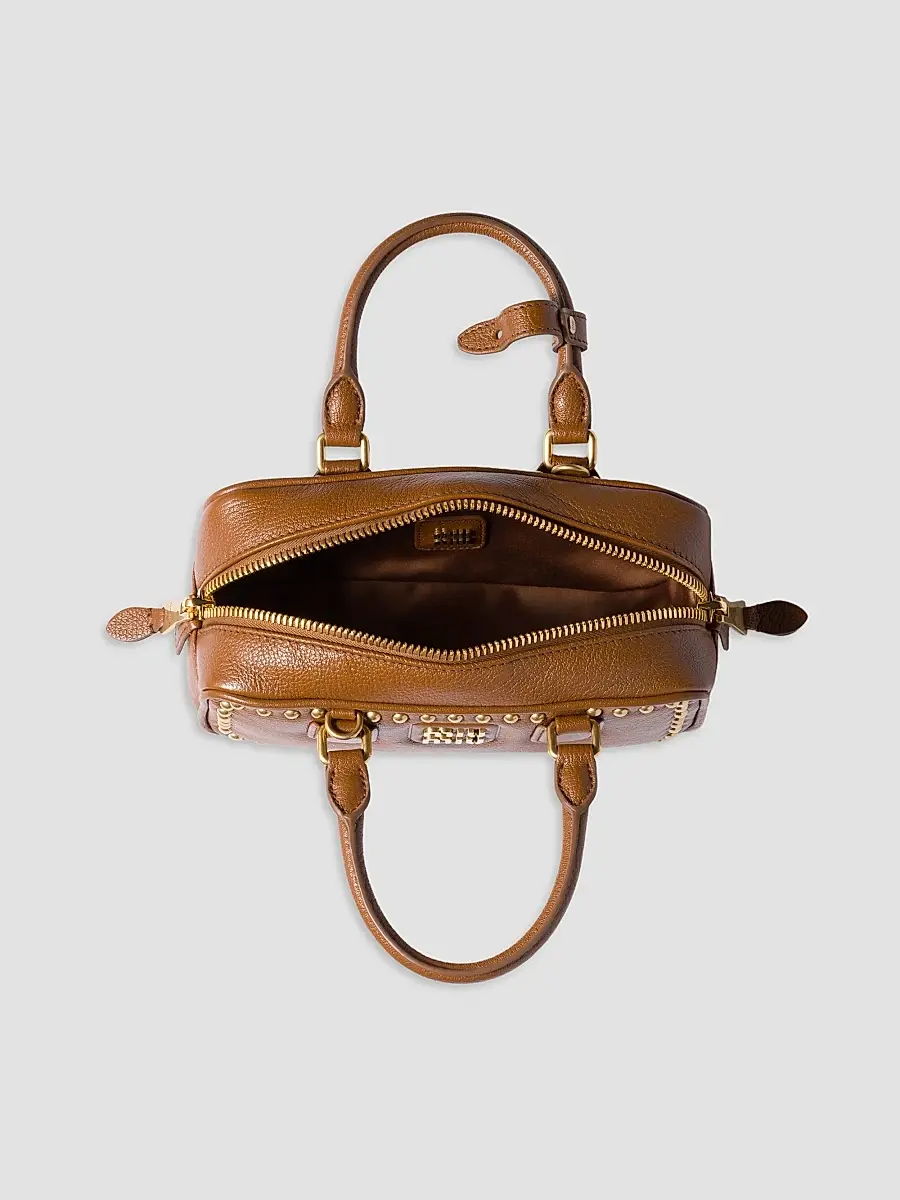 Miu Miu Women's Arcadie Studded Leather Top Handle Bag | Thumbnail 6 Miu Miu Women's Arcadie Studded Leather Top Handle Bag | Thumbnail 6
