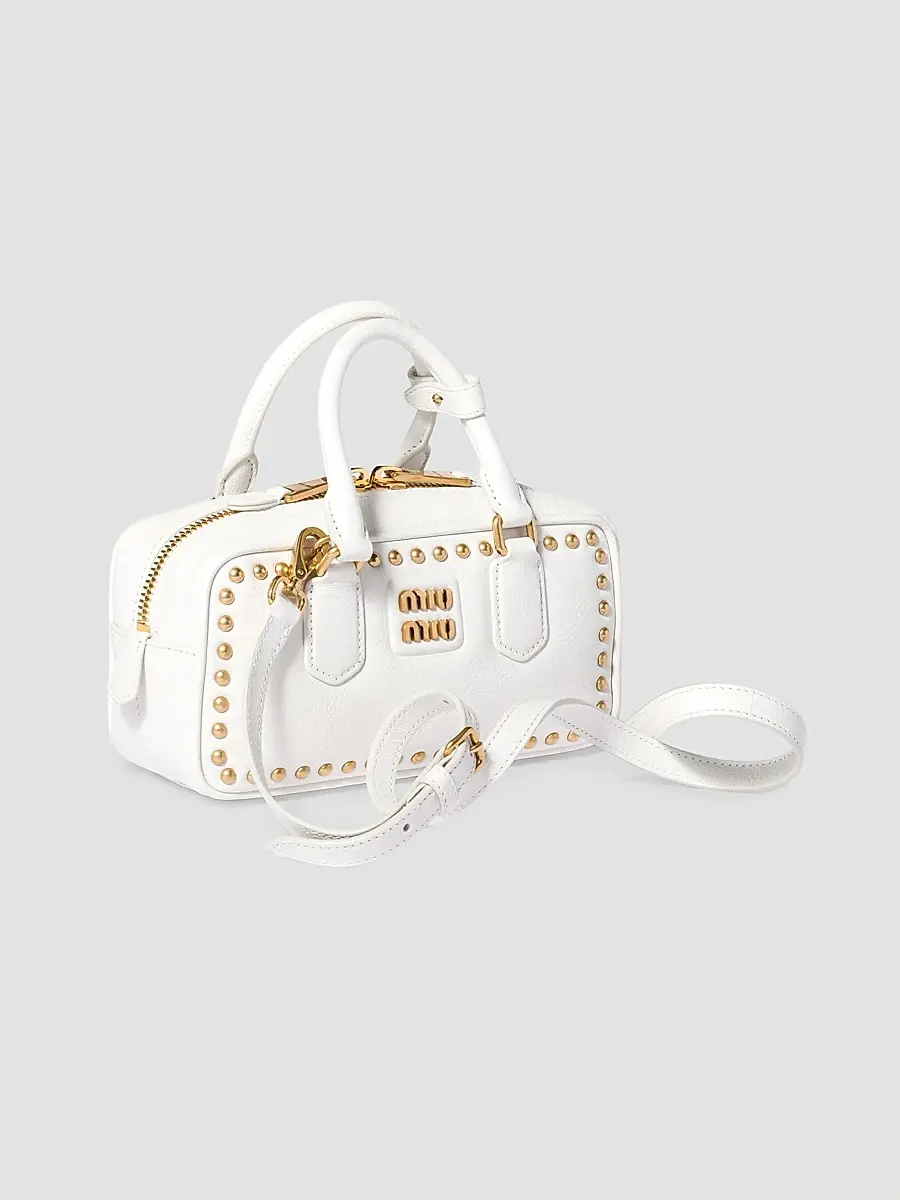 Miu Miu Women's Arcadie Studded Leather Top Handle Bag | Thumbnail 2