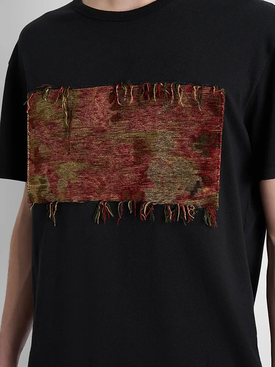 Maison Margiela Men's Tapestry Patch Cotton Crewneck T-Shirt | Thumbnail 5 Maison Margiela Men's Tapestry Patch Cotton Crewneck T-Shirt | Thumbnail 5