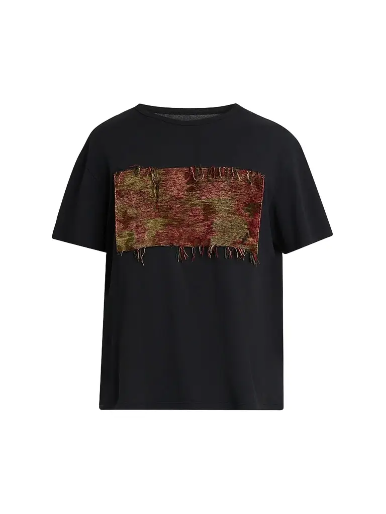 Maison Margiela Men's Tapestry Patch Cotton Crewneck T-Shirt