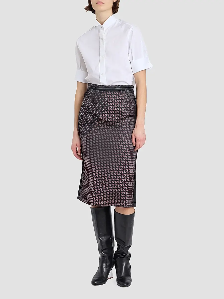 Maison Margiela Women's Paisley Pencil Midi Skirt | Thumbnail 2