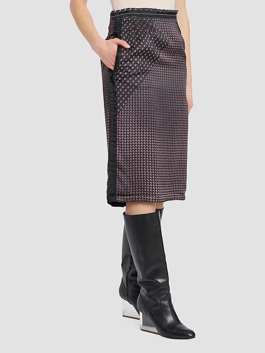 Maison Margiela Women's Paisley Pencil Midi Skirt | Thumbnail 4