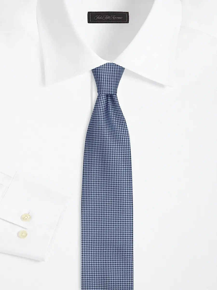 Isaia Men's Two-Tone Woven Silk Tie | Thumbnail 2 Isaia Men's Two-Tone Woven Silk Tie | Thumbnail 2