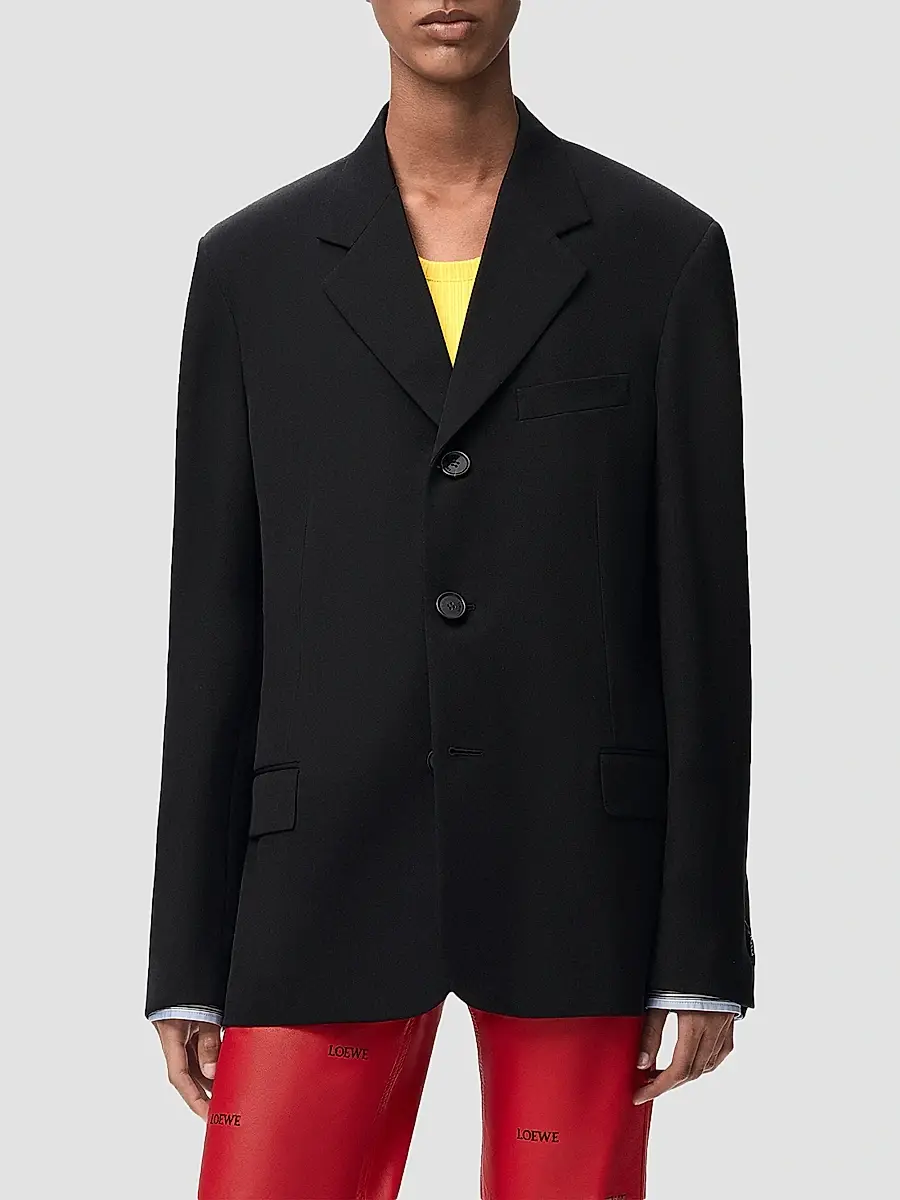 Loewe Women's Wool Single-Breasted Jacket | Thumbnail 4 Loewe Women's Wool Single-Breasted Jacket | Thumbnail 4