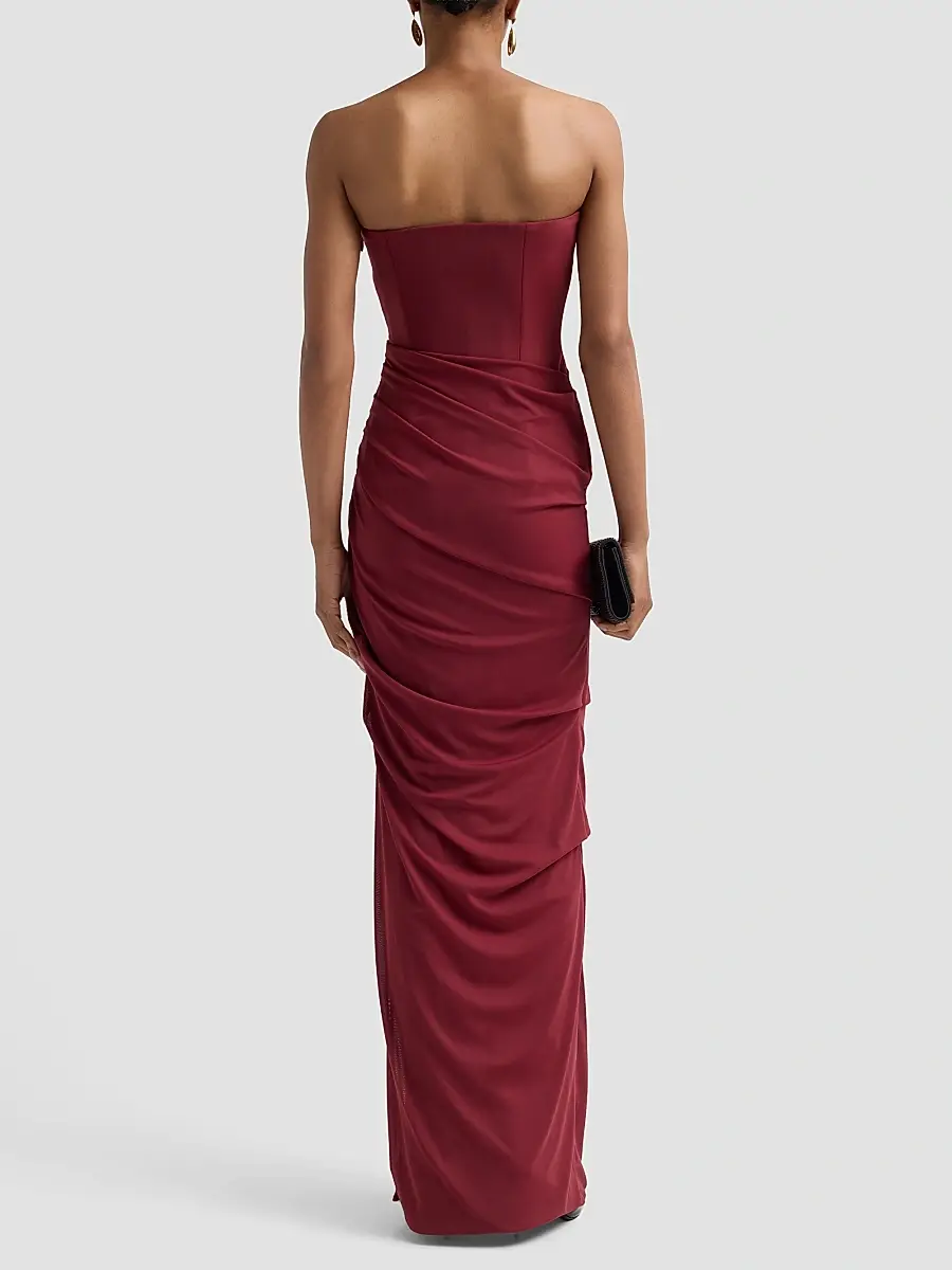 Alex Perry Women's Draped Strapless Sheath Gown | Thumbnail 3